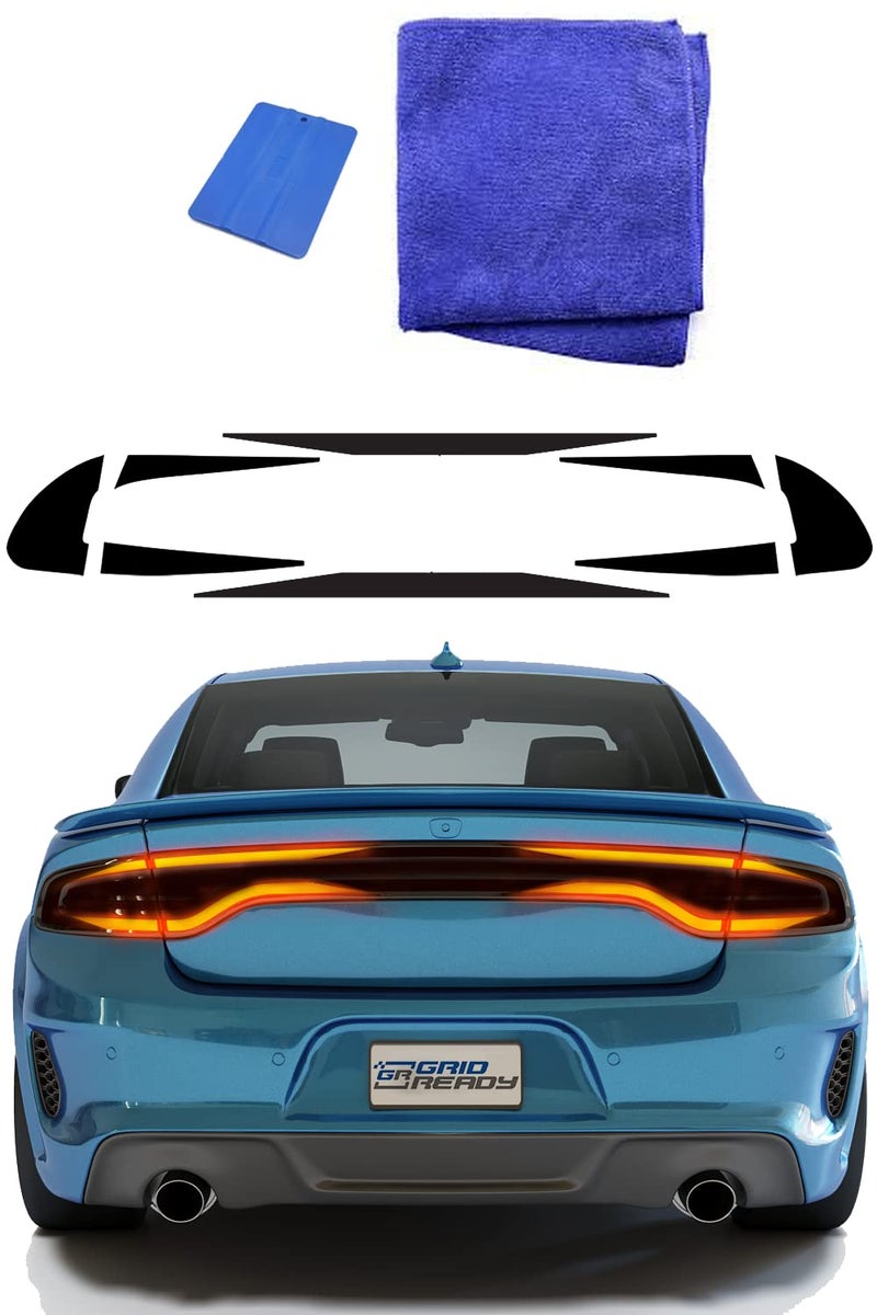 GRIDREADY Tail Light Decal fits 2015-2023 Dodge Charger Accessories. Racetrack Sticker for 2015, 2016, 2017, 2018, 2019, 2020,2021, 2022, 2023 Model taillights Including sxt, rt, SRT, scat Pack etc. - Image 1